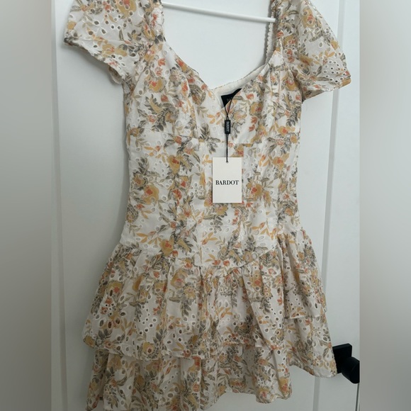 Bardot Broderie Mini Corset Floral Eyelet Dress - Picture 3 of 7